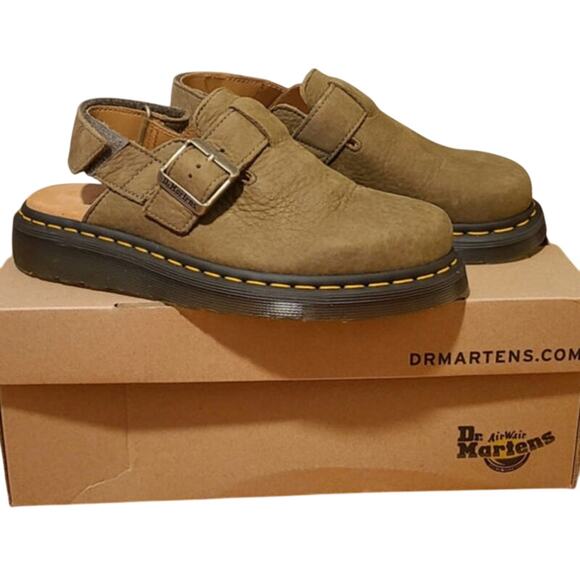 Dr Marten Jeorge II Clog Mule Muted Olive- Sz 6/7- New - Picture 1 of 5